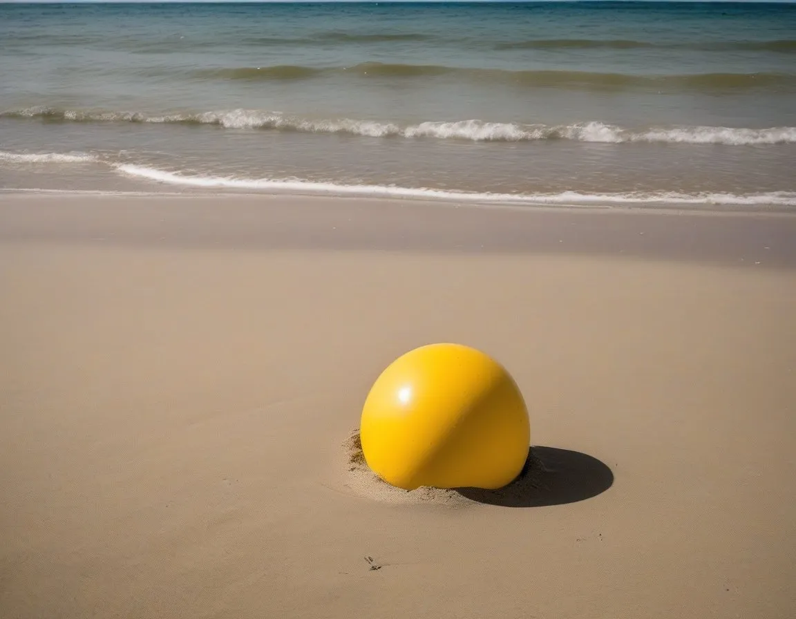 Bouée de balisage maritime jaune en mer, permis bateau côtier